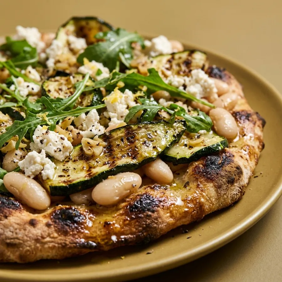 Courgette, white bean and feta flatbreads, photo 2