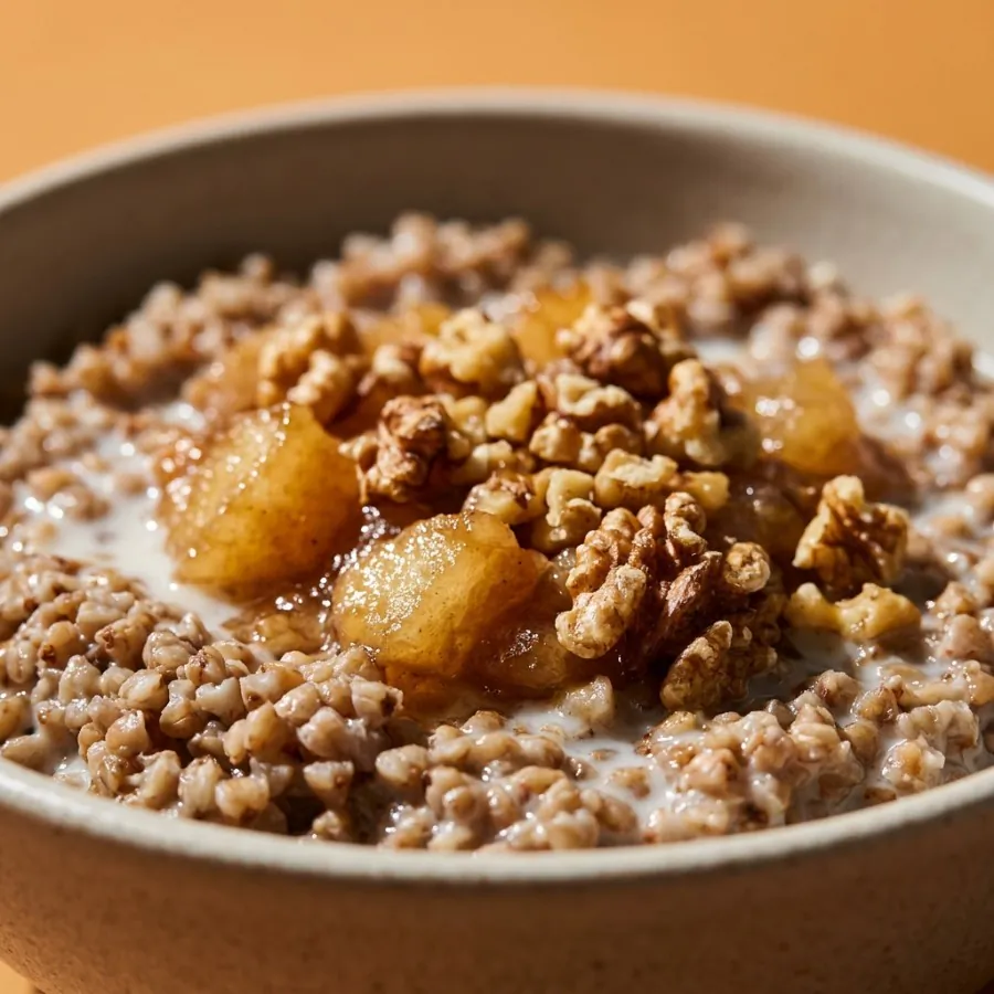 Porridge di grano saraceno con mele stufate, foto 2