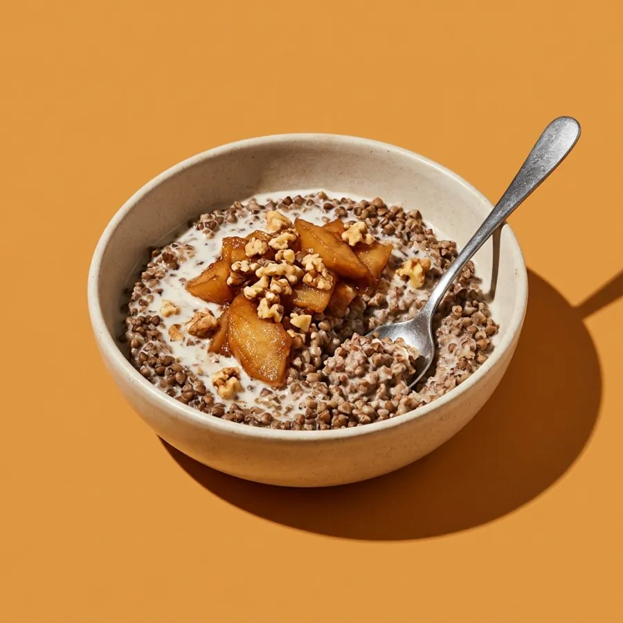 Porridge di grano saraceno con mele stufate, foto 3
