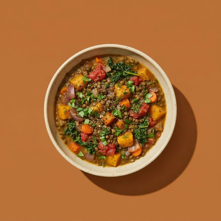 Puy lentil and squash stew