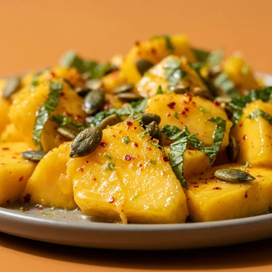Mango al lime e peperoncino con semi di zucca, foto 2