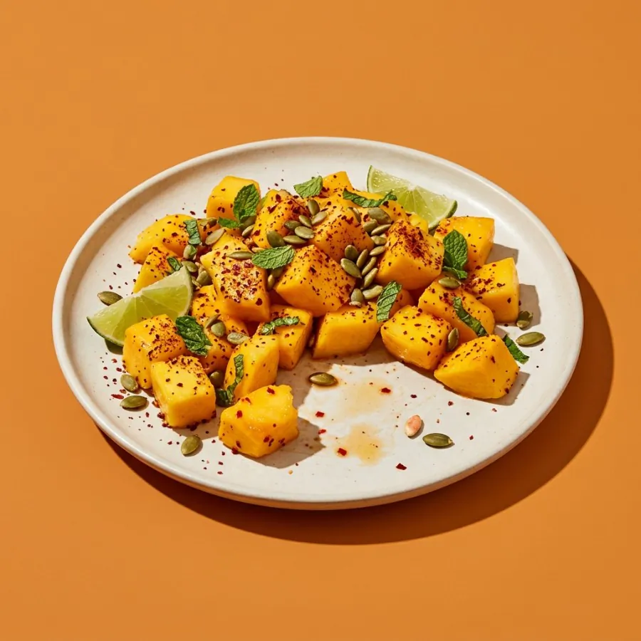 Mango al lime e peperoncino con semi di zucca, foto 3