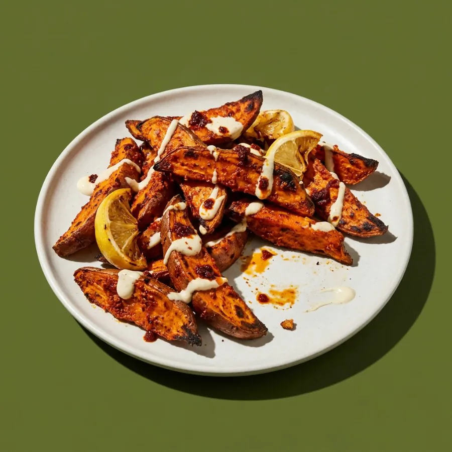 Batata-doce em gomos com harissa, foto 3