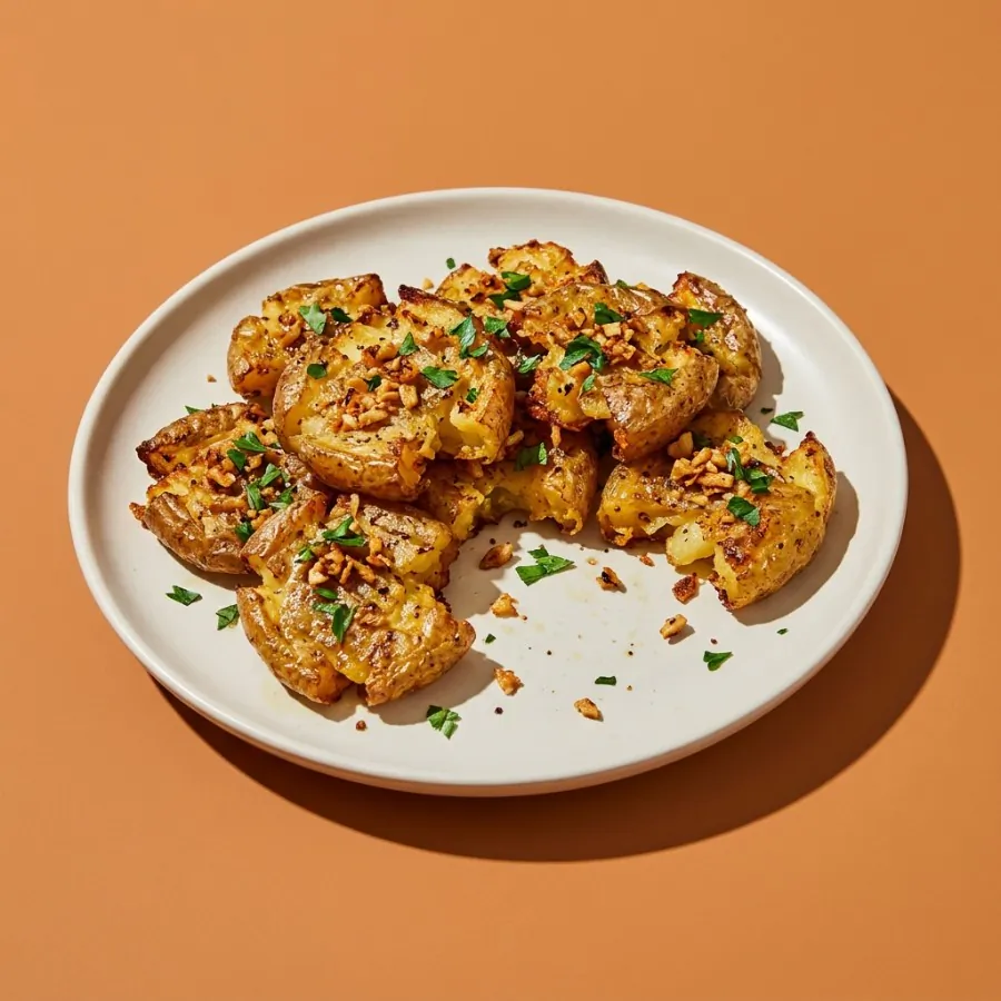 Batatas amassadas crocantes com alho, foto 3