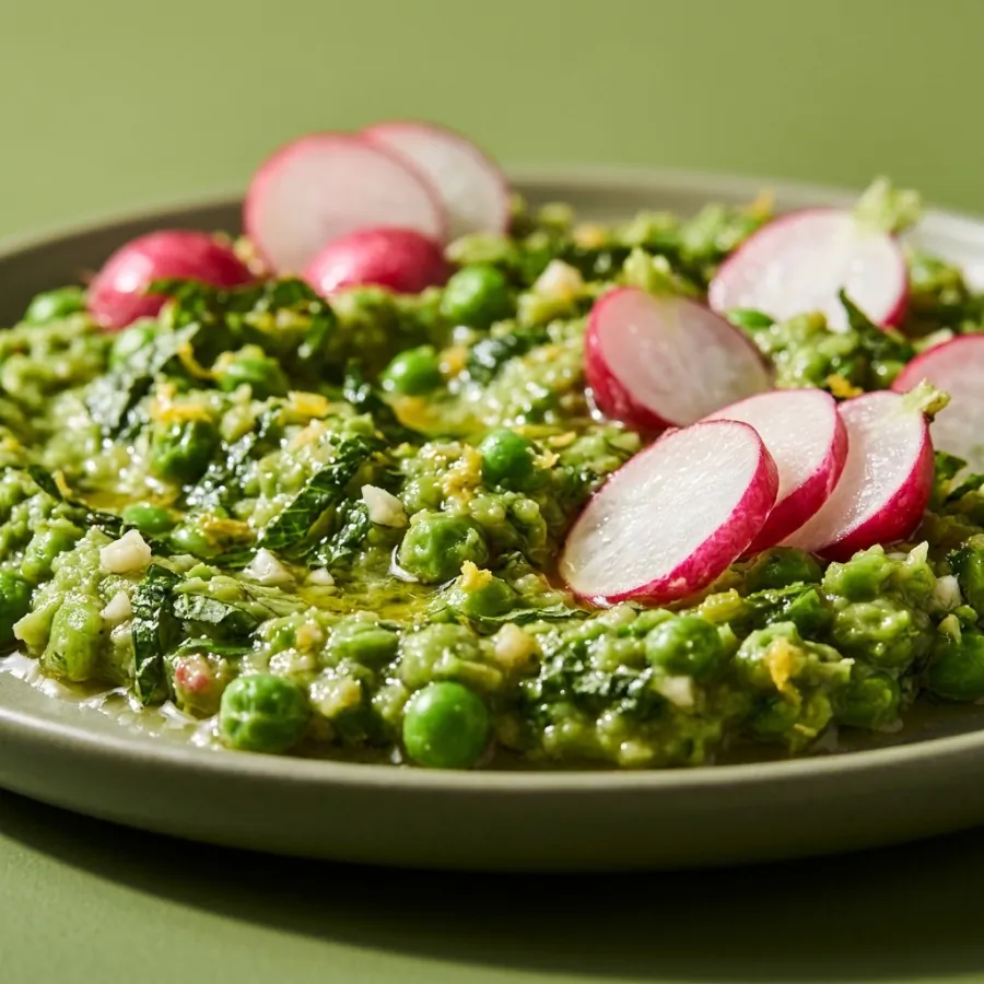Pea and mint dip with radishes, photo 2