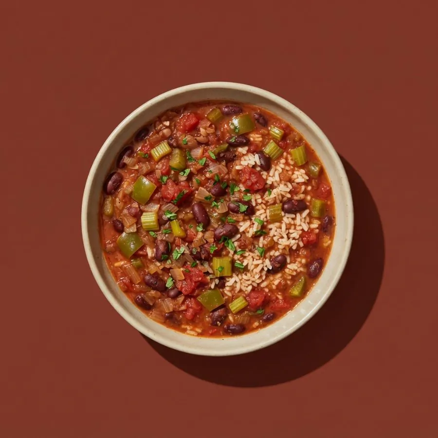 Estofado de alubias al estilo gumbo