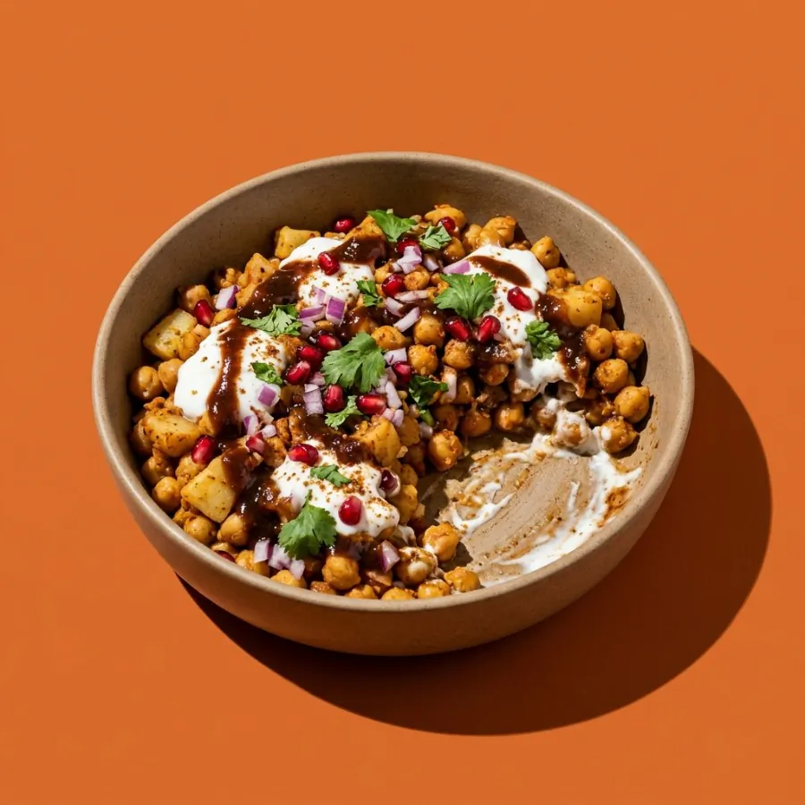 Tigela de chaat de grão-de-bico para compartilhar, foto 3