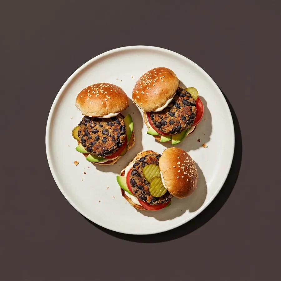 Mini burger di fagioli neri