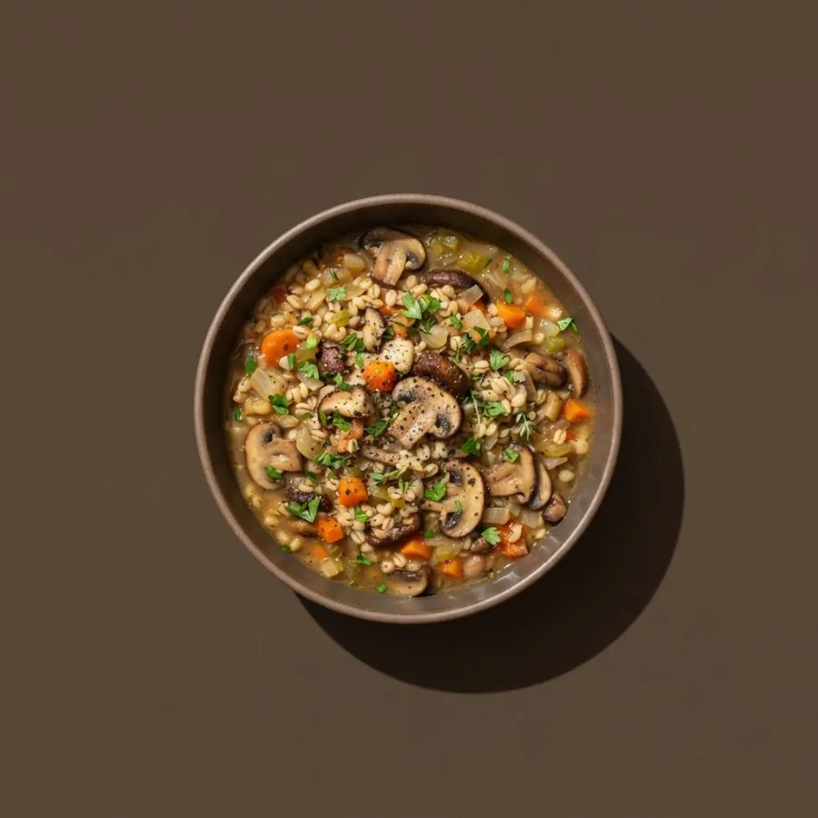 Stufato di funghi e orzo