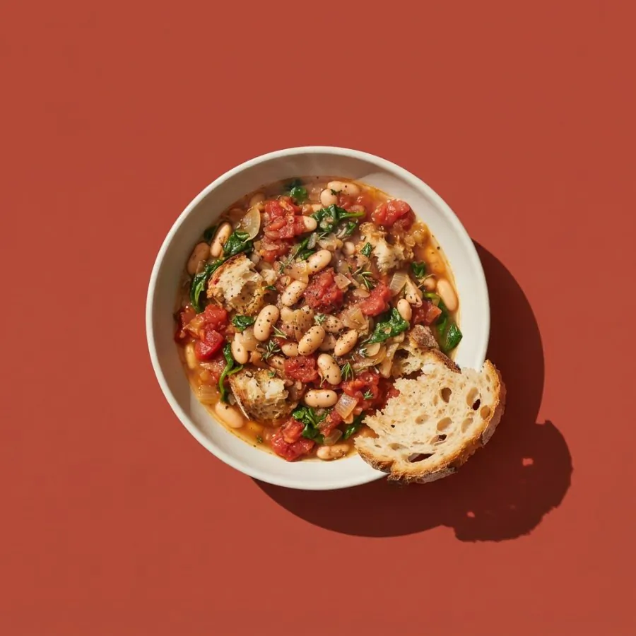 Toskanischer Eintopf mit weißen Bohnen und Tomaten