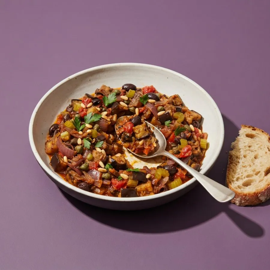 Melanzane in agrodolce in stile caponata, foto 3