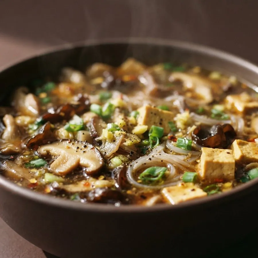 Hot and sour mushroom soup, photo 2