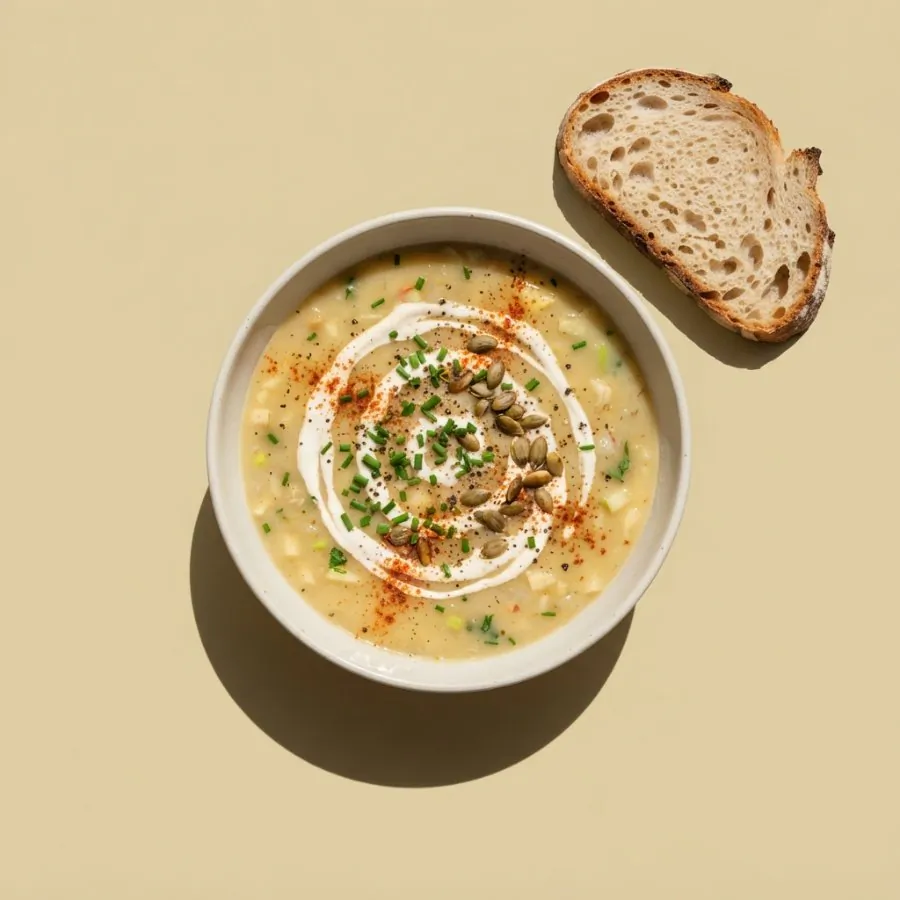 Celeriac and apple soup