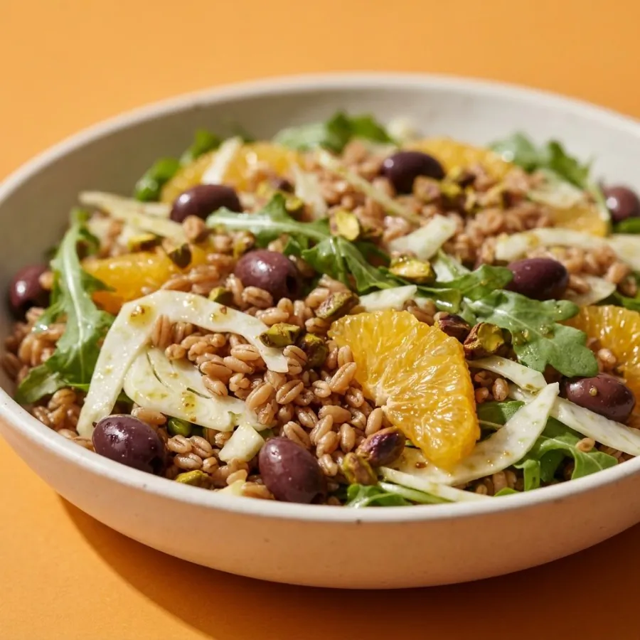 Salade d'épeautre, fenouil et orange, photo 2