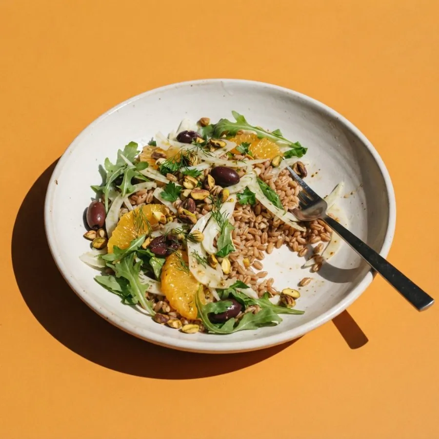 Salade d'épeautre, fenouil et orange, photo 3