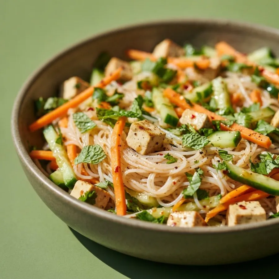 Reisnudelsalat mit Kräutern, Foto 2