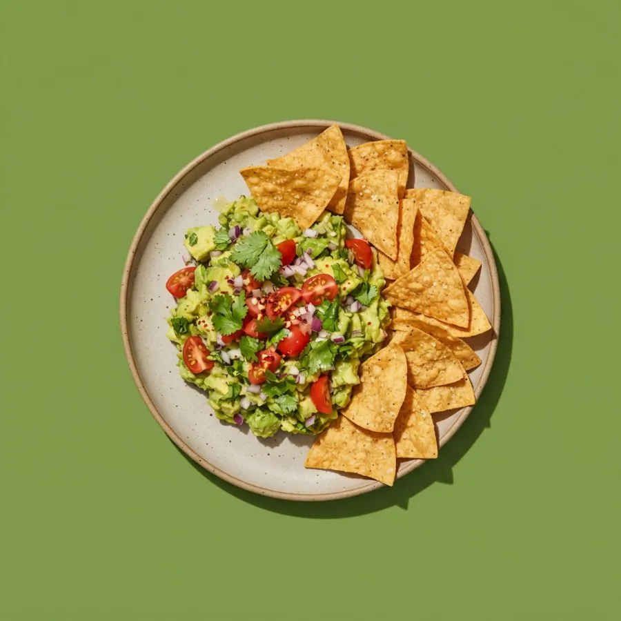 Guacamole com nachos